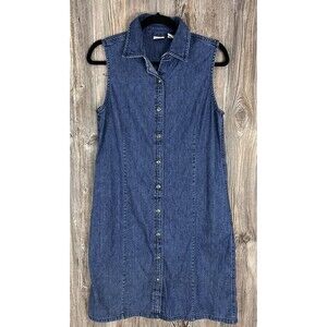 L.L. Bean Blue Denim Midi Dress